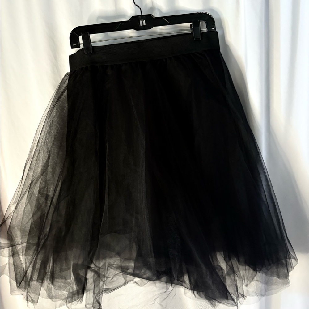 Elegant Black Tulle Skirt